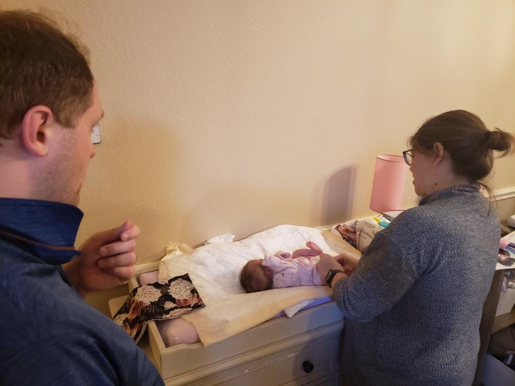 A newborn baby resting