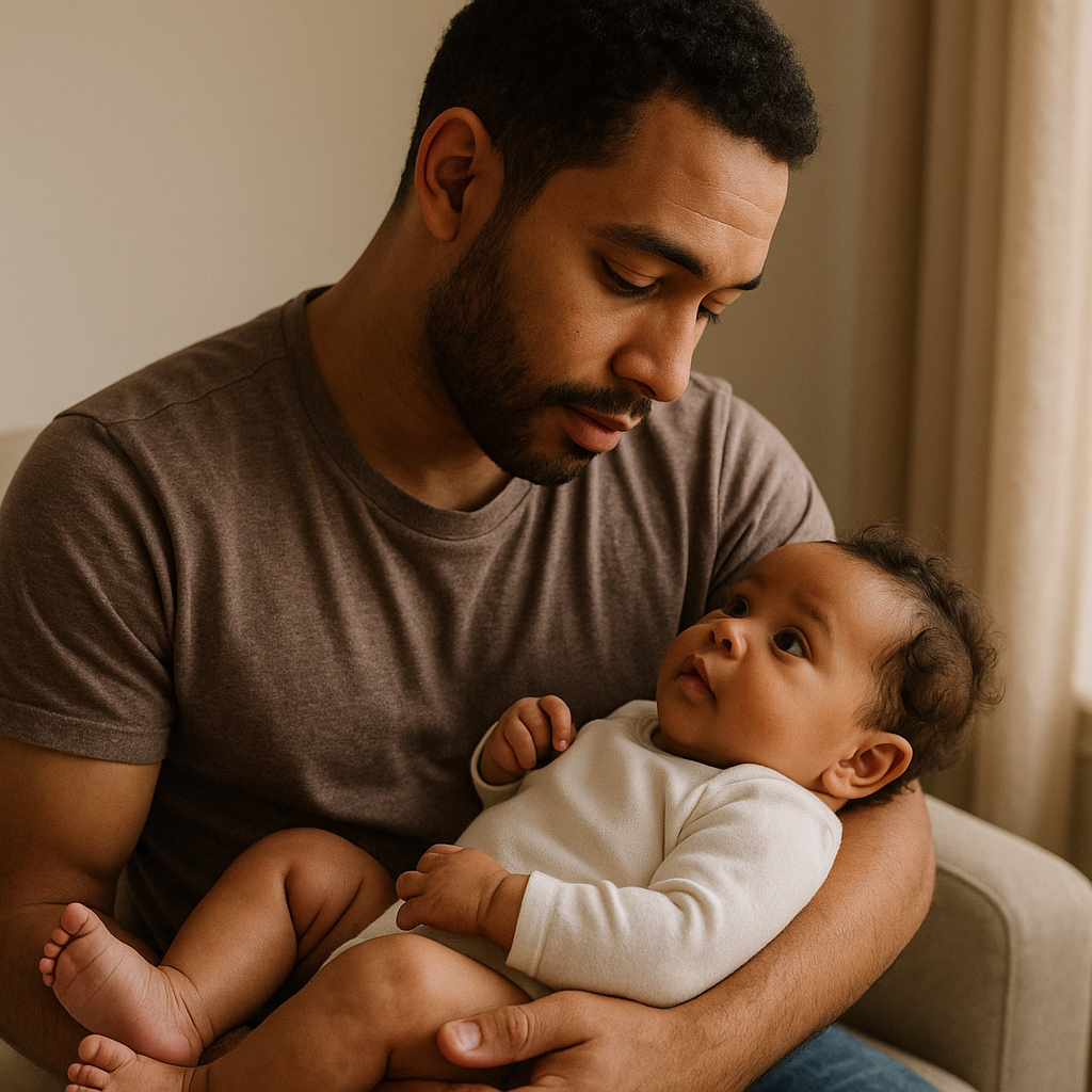 father caring for baby-1-1