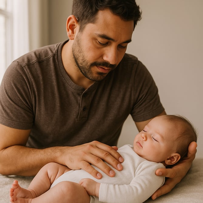 father caring for baby-3