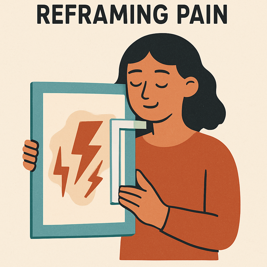 Reframing Pain Pain is a messenger, not an enemy.  Understanding the difference between pain (physical sensations) and suffering (mental/emotional resistance) can transform your perception of labor.  Techniques and mindset shifts to reduce fear and increase resilience.