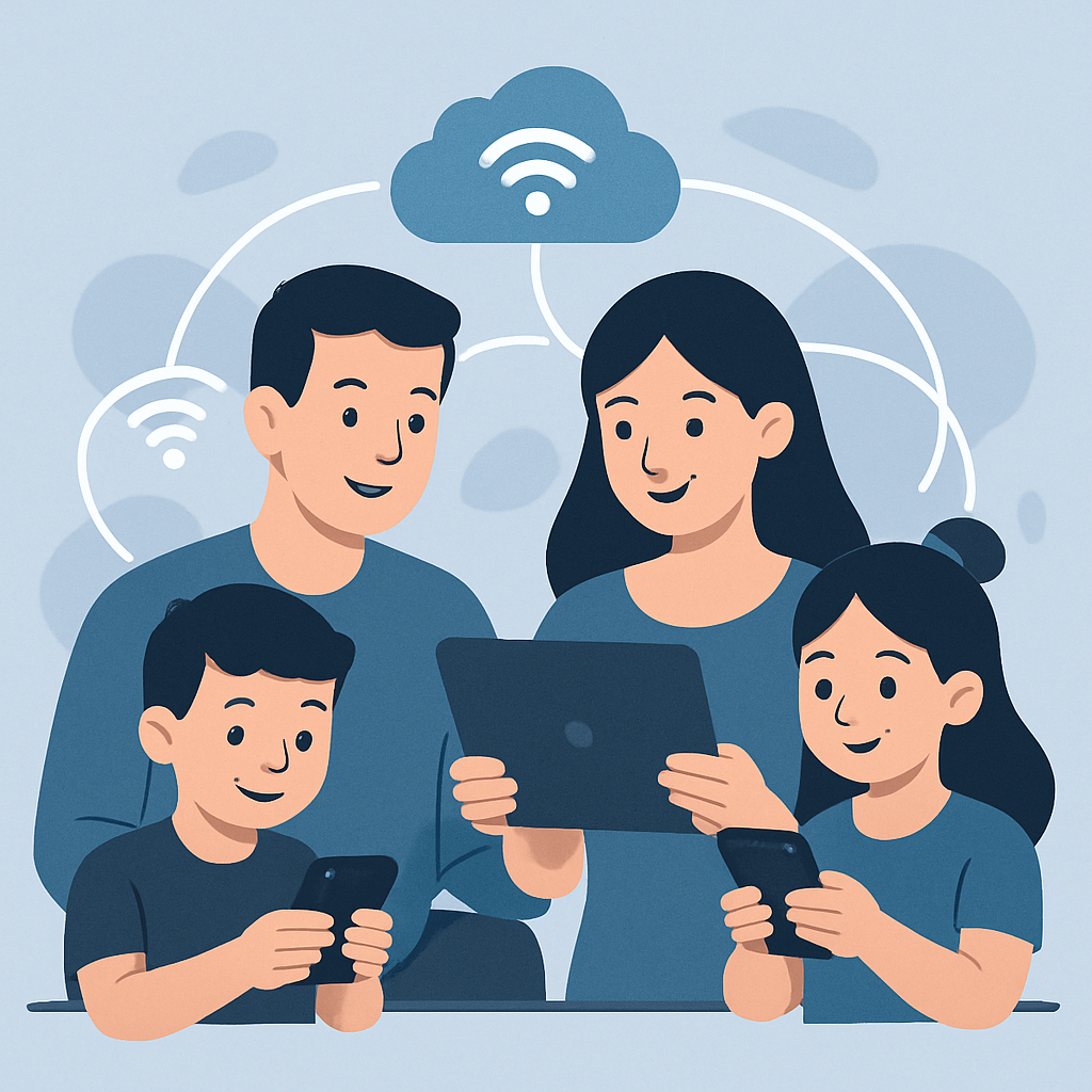 Cross-device family support featuring modern connectivity